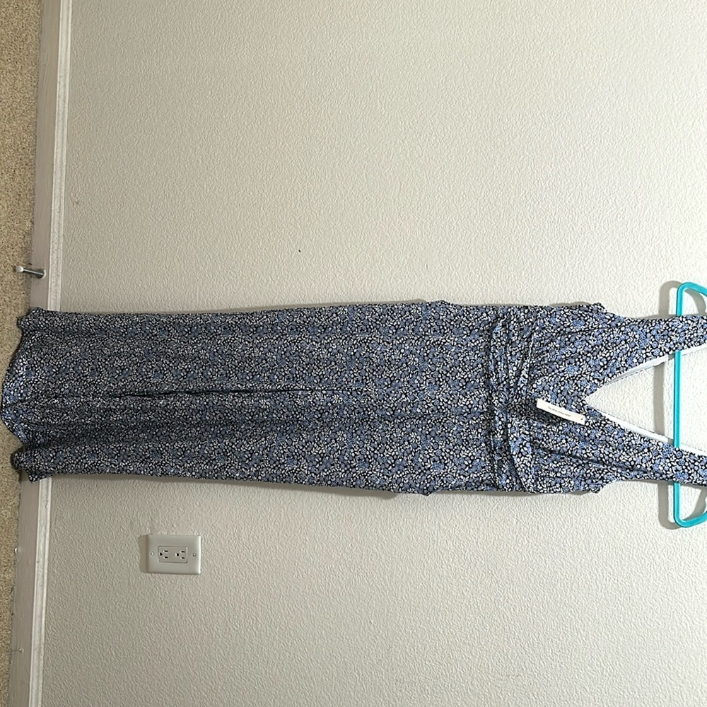 Francesca’s- blue flower print jump suit
